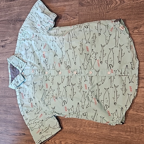 Paper Denim & Cloth Boys Size 8 Shark Button Up Shirt - Picture 1 of 7